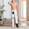 thumbnail image 5 of Vsdgher Doodle Cute Cat Print Mens Pajama Pants Sleep & Lounge Pants, PJ Bottoms With elastic waistb and Pockets, 5 of 5