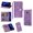 Purple, variant on For Samsung Galaxy S9 Multi-card Slots Starry Sky Laser Carving Glitter Zipper Horizontal Flip & &