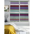thumbnail image 3 of Modern Boho Art Sheer Curtains 63 Inch Length 2 Panels Set Window Treatments, Colorful Abstract Bohemian Paisley Minimalist Rod Pocket Semi Curtains for Living Room/Bedroom/Kitchen, 104"W x 63"L, 3 of 7