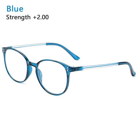 +1.00~+4.00 High-definition Ultralight Portable PC Frames Eyeglasses Presbyopic Glasses Reading Glasses BLUE STRENGTH +2.00