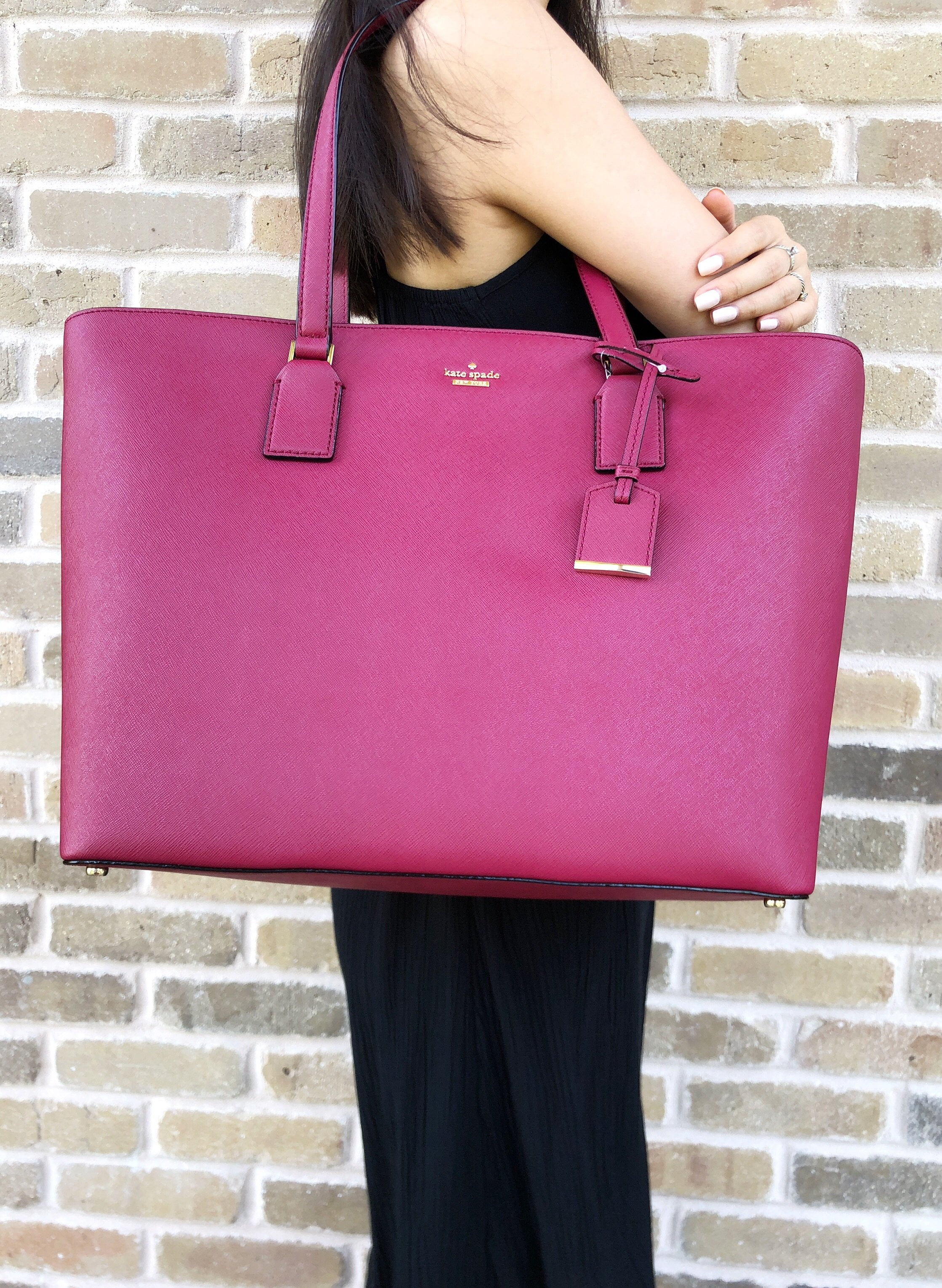 kate spade burgundy tote