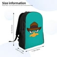 thumbnail image 4 of Perry The Platypus Backpack Fashion Casual Unisex Laptop Computer Daily Bookbag Cartoon School Hiking Work Business Travel Daypacks, 4 of 8