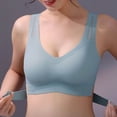 thumbnail image 4 of ByworldtasicNo Boundaries Womens Seamless Wireless Bra Wide Shoulder Strap V Neck Padded Support Bra Closure Daily Breathable Bra, 4 of 8