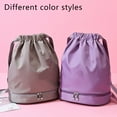 thumbnail image 3 of Backpack Bag with Shoe Compartment Sackpack Heavy Duty String Bag Sports Gymsack Swim Beach Bag, 3 of 5