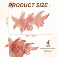 thumbnail image 2 of Uxcell 4 Pcs(2 Pairs) Aplique de Lentejuelas de Flor con Perlas de Rhinestone, Parche de Bordado 3D para Adiciones de Costura en Decoraciones de Manualidades para Vestidos de Novia, Rosa Oscuro, 2 of 6