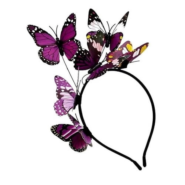Xihbxyly Diadema de Mariposas, Elegante Tocado para El Cabello, Diseño Suave y Cómodo, Exquisito Estampado Floral, Ideal para Fiestas, Cosplay y Bodas. Un Accesorio de Moda para Mujeres y Niñas.
