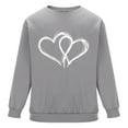 thumbnail image 4 of Ceisia Men's Regular-Fit Crew-Neck Double-Heart Hand-Drawn Printed Casual Sweatshirt Gift, 4 of 6