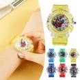 thumbnail image 4 of Spiderman Children'S Watch Boy Boy Pointer Literacy Led Colorful Flashing Light Quartz Watch, 4 of 9
