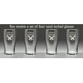 thumbnail image 2 of Gibbons Irish Coat of Arms Tavern Glasses - Set of 4 (Sand Etched), 2 of 3