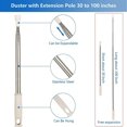 thumbnail image 3 of Dsseng Dusters for Cleaning High Ceiling Fan   Microfiber Feather Duster with 30‘‘ to 100‘‘ Telescoping Extension Pole  Long Extendable Duster for Home Car Furniture Cobweb, 3 of 7