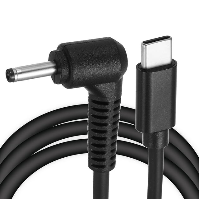 4.9FT USB C to DC PD Power Fast Charging Cable, 4mmx1.35mm 65W/20V DC Power Cable, Type C Input 3.25A Adapter Jack Converter for Router, Camera, TV Box, Desk Lamp(Black)