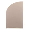 thumbnail image 2 of BalsaCircle 8x5 feet Nude Matte Fitted Spandex Half Moon Wedding Arch Backdrop Stand Cover Party Events Decorations, 2 of 7