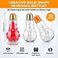thumbnail image 4 of 20Pcs Plastic Light Bulbs, 100ml Clear Fillable Ornaments, Plastic Light Bulbs Candy Jars for Crafts, Decorative Centerpieces, Party Favors, Silver, 4 of 7