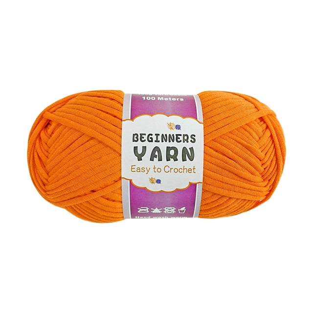 Xiao Hua Hilo de 200 g para crochet, hilo suave, hilo de mezcla de nailon, algodón y acrílico, hilo para tejer muñecas, cestas, bolsos, sombreros, mantas, naranja