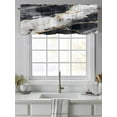 thumbnail image 4 of Valance Curtains for Kitchen Windows Abstract Marble TextureRod Pocket Valance Modern Black White Gold Stone ArtShort Window Curtain Topper for Bedroom Living Room Bathroom 42x12in,1&nbsp;Panel, 4 of 9