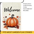 thumbnail image 4 of Thanksgiving Fall Garden Flag Outdoor 12x18 double sided Courtyard Bag Garden Thanksgiving Pumpkin, Deciduous Harvest flag Welcome Holiday flag outside fall sales clearance outdoor, 4 of 7