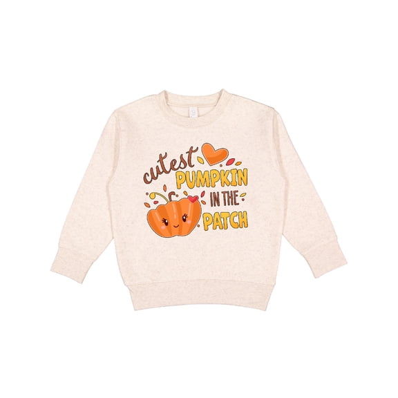 Inktastic Cutest Pumpkin in the Patch with Orange Heart Toddler Sweatshirt