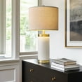 thumbnail image 3 of Oneach Modern Ceramic Table Lamps Set of 2 for Living Room Bedroom 24.5" Nightstand Bedside Lamps with Lamp Shades, 3 of 9