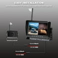 thumbnail image 4 of 2ch AHD Wireless Truck DVR Car Monitor Car Display Screen 7" IR Night Vision Reverse Backup Recorder Camera For Bus RV ,Clear Images, 4 of 7