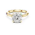 thumbnail image 2 of Zuwelria 2.13 Carat Luxurious Round Cut Unique Moissanite Diamond Wedding Ring for Women | Promise Ring for Her | 18K Yellow Gold Plated Silver Size 7, 2 of 8