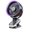thumbnail image 1 of Ventilador portátil con clip, pequeño y potente ventilador de escritorio USB con batería con luz nocturna y pantalla LED, mini ventilador de mesa, ventilador personal giratorio de 360° para el hogar,, 1 of 5