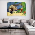 thumbnail image 3 of Rosework Framed Canvas Wall Art, 24x32 Inch, Japanese Painting Canvas Wall Katsushika Hokusai Picture Prints, Made In USA, 3 of 6