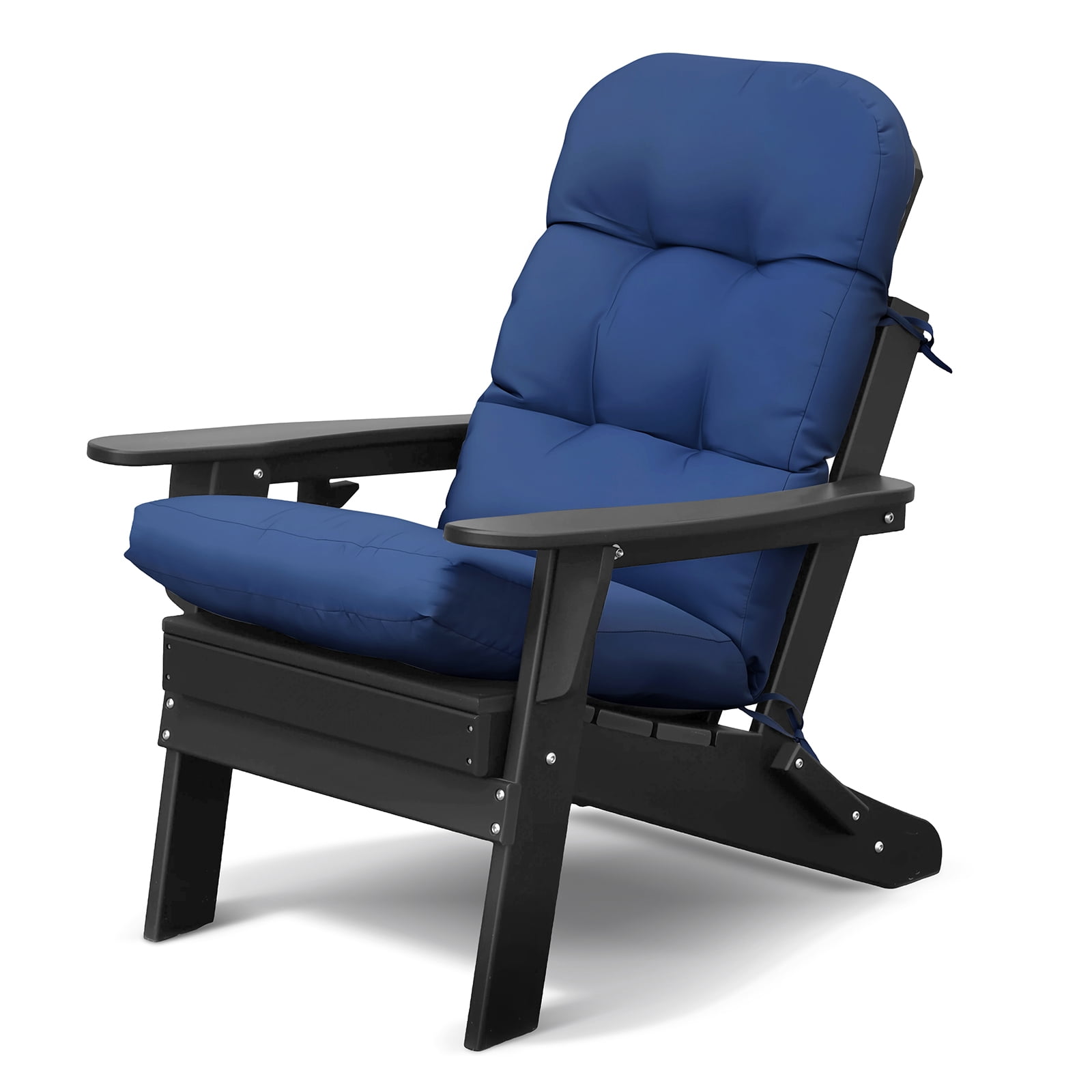 JP OUTDOOR 19.7”x 46.5”x 4” Indoor Outdoor Seat and Back Cushion for Adirondack Chairs,Navy Blue