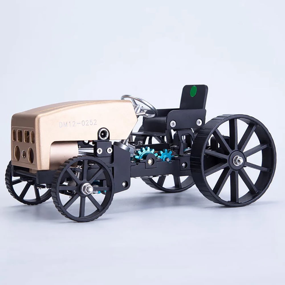 TECHING Creative Retro Tractor & Car Metal RC Assembled Model Kit - High Challenge Electric Gift Collection