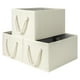 thumbnail image 1 of StorageWorks Cestas de almacenamiento grandes para organizar, cestas de almacenamiento plegables para estantes, contenedores de almacenamiento de tela con asas, cestas decorativas para estantes, beige, 1 of 5