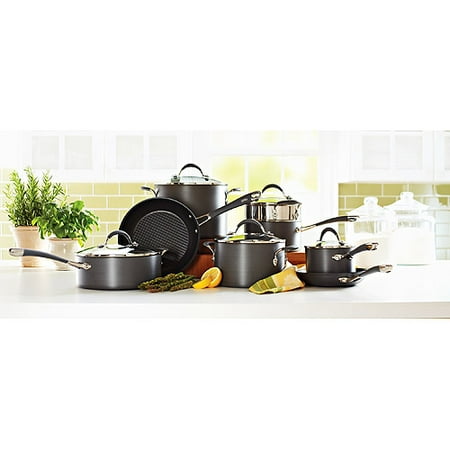 Better Homes and Gardens 13-Piece Hard-Anodized Cookware Set