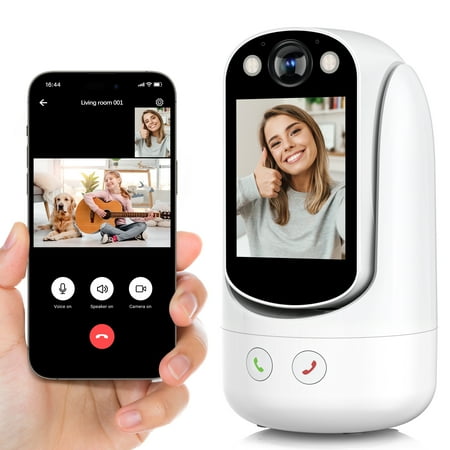 Baby Monitor with Two Way Video Call 1080P HD Wifi Cameras W/ 2.8" Screen for Home Security/Baby Monitor/Pet Camera AI Motion Detection&One-Click Call Full-Color Night Vision for Baby Pet Elderly