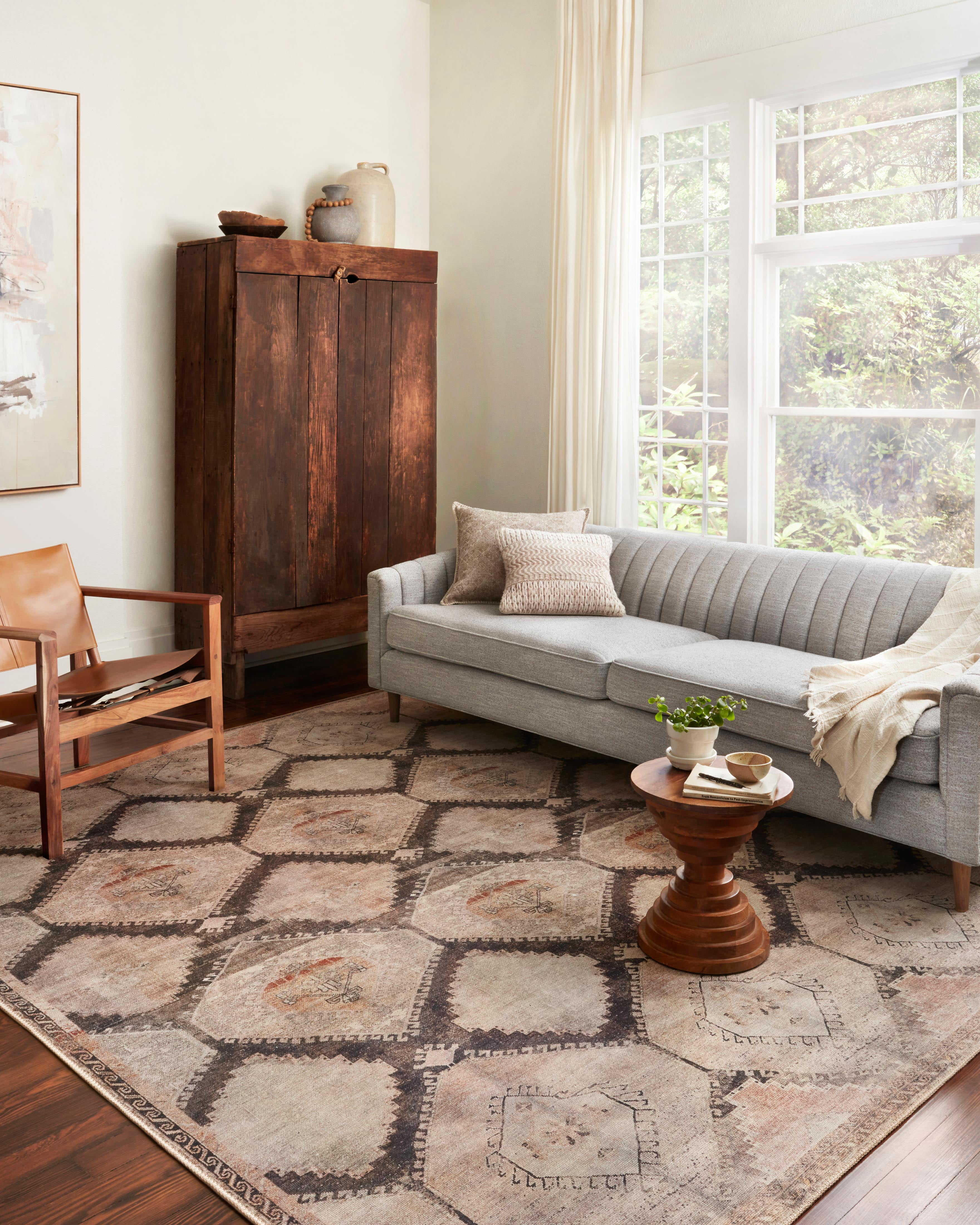 Loloi Wynter Graphite / Blush 8'-6" x 11'-6" Area Rug