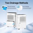 thumbnail image 3 of HUMSURE Dehumidifier 12Pint(DOE) 50 Pint Max for 3000 Sq ft Room, for Basements with Drain Hose, Dehumidifier for Large Home Bathroom and Bedroom (95℉, 95% RH）, 3 of 13