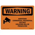 thumbnail image 1 of SignMission OS-WS-A-1824-L-12082 Panneau d'Avertissement OSHA 18 x 24 Po - Résidence Commerciale du Centre-Ville avec Symbole, 1 of 1