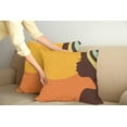 thumbnail image 2 of Ambesonne African Throw Pillow Cover 2 Pack, Teenage Girl Face, 16", Orange Salmon Dark Brown, 2 of 7