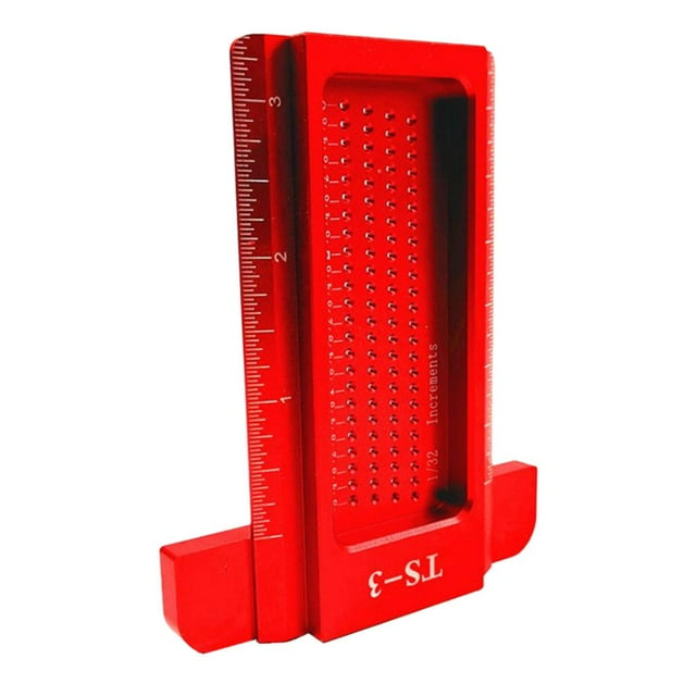 Herramientas de Precisión Sunnimix Regla de Trazador de Carpintería Ma rojo 88x58x107mm