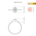 thumbnail image 4 of ANGARA Natural Oval Diamond Halo Engagement Ring in 14K White Gold for Women (Size-5x3mm| Color-G| Clarity-VS2) | April Birthstone, Anniversary, Jewelry Gift for Women | Natural Diamond Ring, 4 of 9