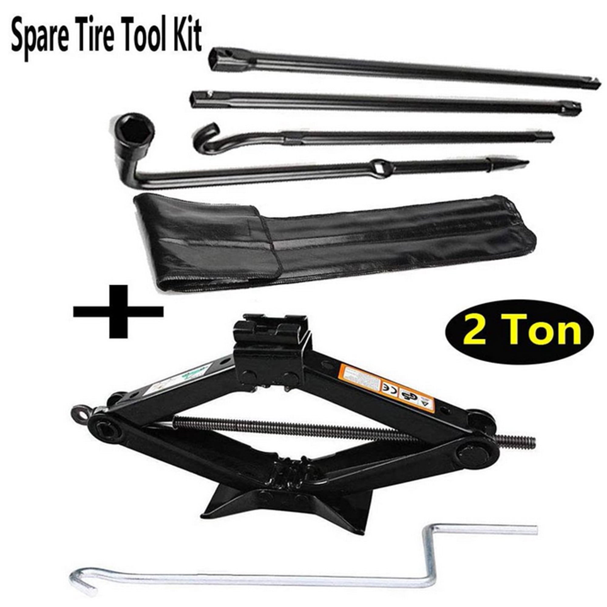 Bowoshen Scissor Jack & Spare Tire Lug Wrench Tool Kit for Chevrolet Silverado GMC Sierra 