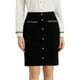 thumbnail image 1 of Faldas cortas elegantes de cintura alta para mujer con bolsillos Negro S, 1 of 5