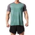 thumbnail image 4 of Bibifish Mens T-Shirts Slim Fit Raglan Sleeve Color Block Tshirts Summer Athletic Quick Dry Short Sleeve Tee Tops, 4 of 6