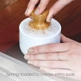 thumbnail image 3 of Full Circle, Brosse à Bubble Up Bambou Vert, Blanc, 3 of 4