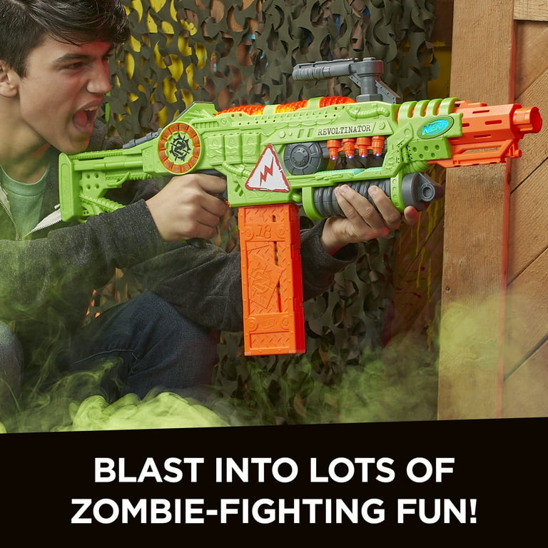 Revoltinator Nerf Zombie Strike Toy Motorized Blaster & 18 Nerf Darts 