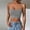 Gray, variant on Women's Solid U Neck Thin Spaghetti Strap Crop Tank Top Slim Fit Summer Casual – Soft Cotton