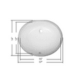 thumbnail image 2 of Magnolia Sinks 15" x 12" White Oval Porcelain Ceramic Undermount Bathroom Vanity Vessel Sink, 2 of 4