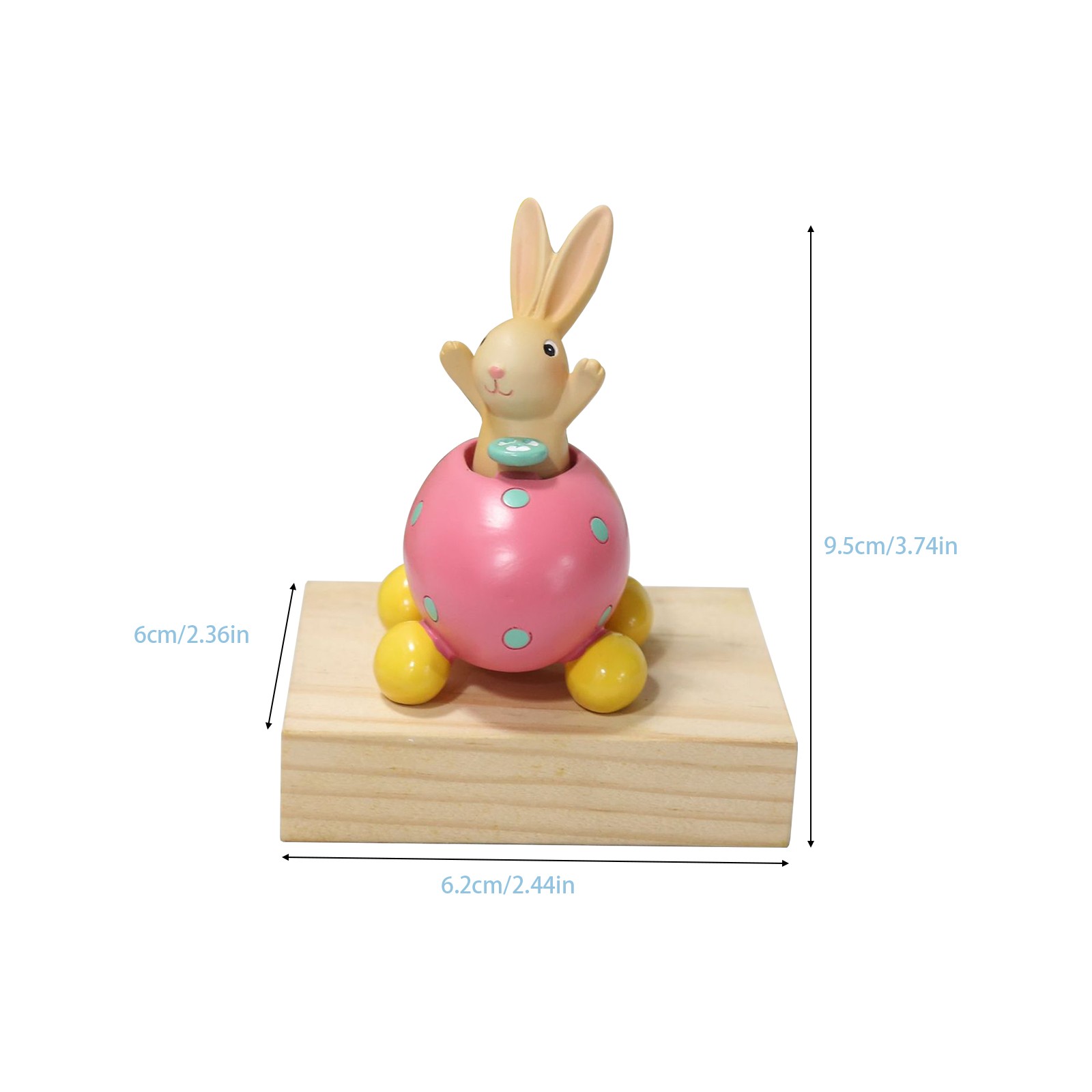 BFYSFBAIG Easter Home Resin Color Rabbit Sitting Eggshell Decoration ...