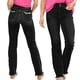thumbnail image 3 of Pantalones Vaqueros Rectos para Mujer, Cintura Alta, Elásticos, Deshilachados, con Dobladillo Sin Rematar, Holgados, Informales. Negro XXXL, 3 of 7