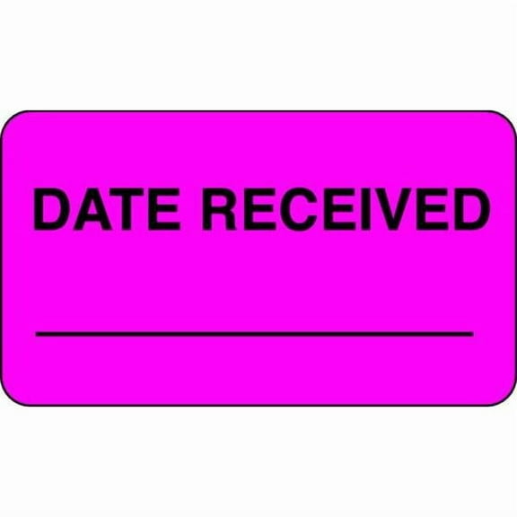 Roll Products Label, Pink, Paper, PK1000 140528