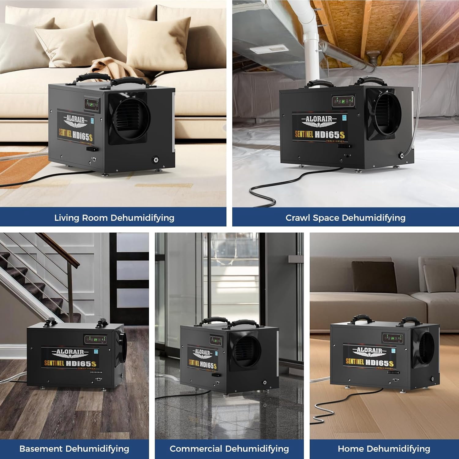 ALORAIR Energy Star Dehumidifiers with Wi-Fi, 120 Pint with Pump and Hose Controls,Compact Auto Defrost Design, Basement ,Crawl Space and Commercial Dehumidifiers ,5 Years Warranty