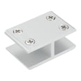 thumbnail image 1 of Abrazadera de vidrio de 180 grados Uxcell, clip de vidrio ajustable de aleación de aluminio para soporte de montaje en pared para estantes, espejos, puertas de ducha, plata, 1 of 7
