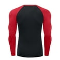 thumbnail image 4 of Mlzmgr Gym Shirts for Men Crewneck Long Sleeve Stretchable Quick Drying Workout Shirts Color Blocked, 4 of 4